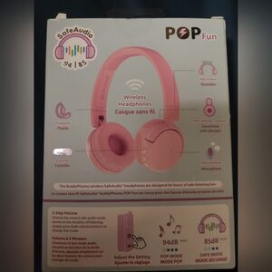 BUDDY PHONE POP FUN HEADPHONES WITH DECALS